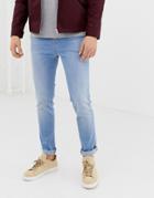 Ldn Dnm Skinny Jeans In Light Washed Blue - Blue