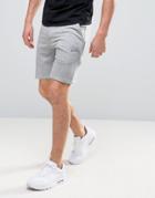 Jack & Jones Vintage Drawstring Sweat Shorts In Marl - White