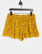 Superdry Dylan Printed Beach Shorts In Yellow