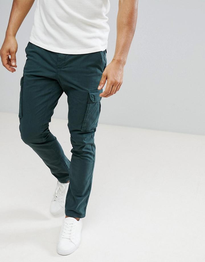 Tommy Hilfiger Denton Cargo Pants In Deep Green - Gray