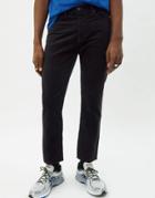 Weekday Vacant Cropped Cord Pants In Black-brown