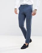 Jack & Jones Premium Skinny Suit Pant In Check - Blue