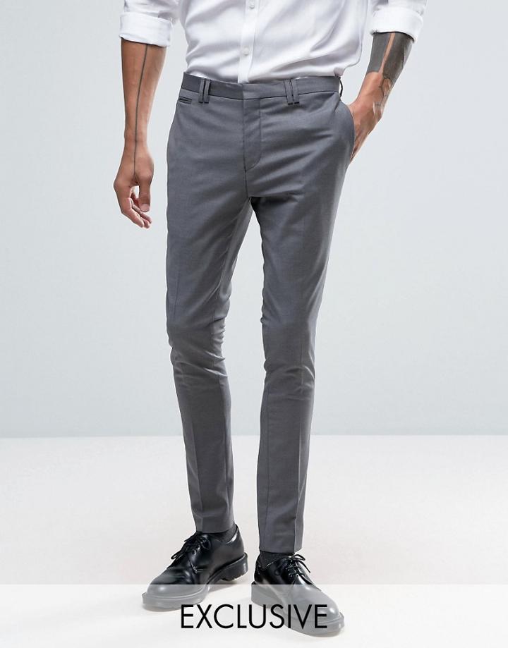 Noak Super Skinny Suit Pants - Gray