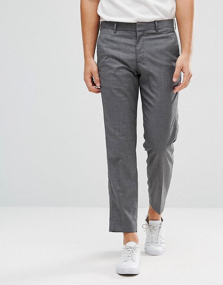 Mango Man Smart Pants In Dark Gray - Gray