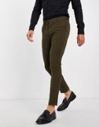Bolongaro Trevor Skinny Fit Drawstring Suit Pants-green