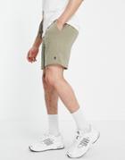 French Connection Jersey Shorts In Light Khaki-green