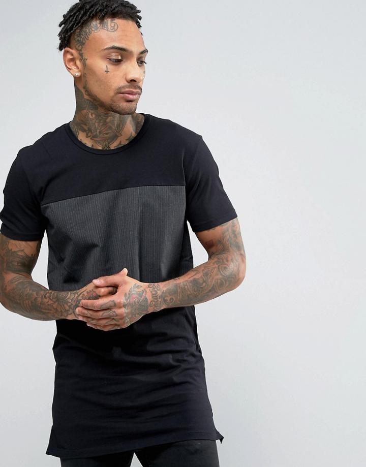 Religion Longline Block T-shirt - Black