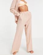 South Beach Relaxed Beach Pants In Blush - Part Of A Set-pink