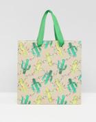 Paperchase Holidays Cactus Medium Bag - Multi