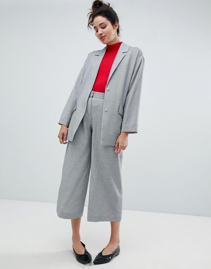 Monki Wide Leg Formal Pants - Gray