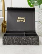 Monki Jewelry Box With Lady Print In Black