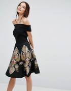 Ted Baker Opulent Bardot Dress - Black