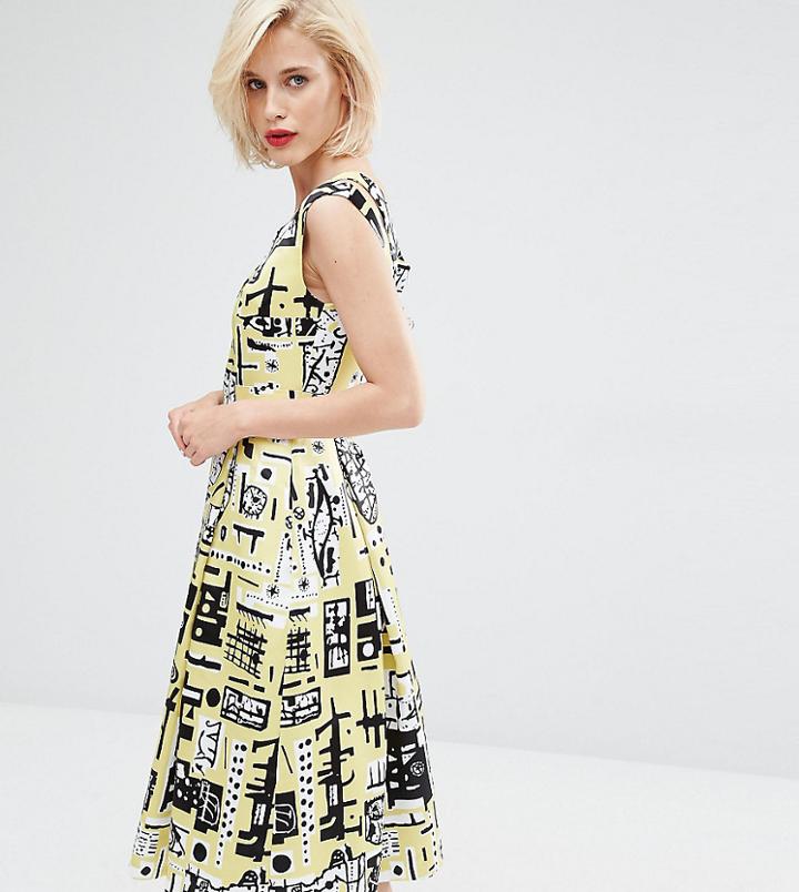 Horrockses Monica Prom Dress - Yellow
