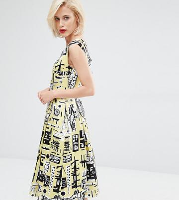 Horrockses Monica Prom Dress - Yellow