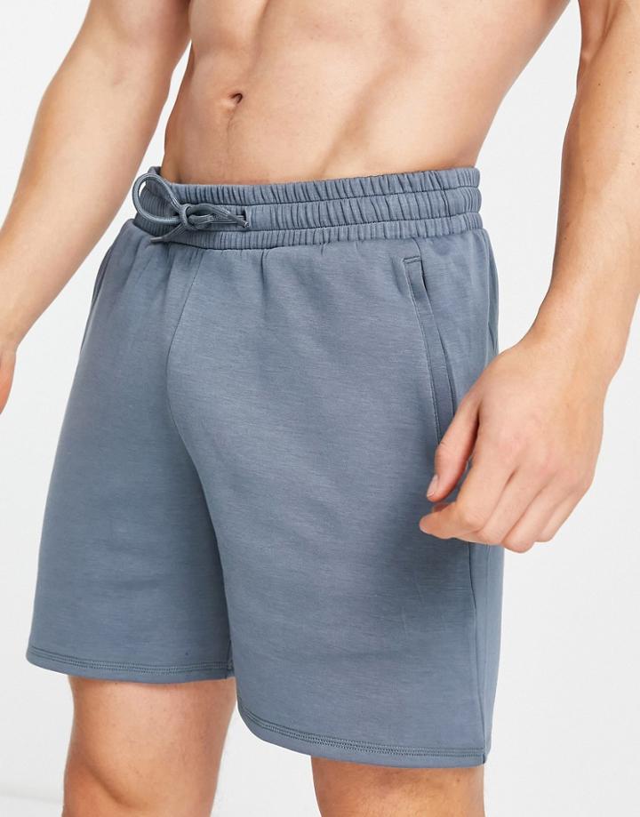 Gilly Hicks Go Breathe Lounge Shorts In Stormy Weather Blue-blues