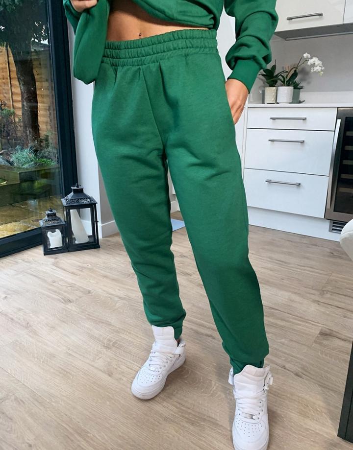 Chelsea Peers Lounge Cuffed Sweatpants In Khaki-green