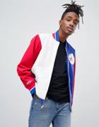 Mitchell & Ness Philadelphia 76ers Team History Warm Up Jacket In Blue - Blue