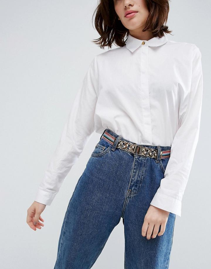 Asos Multi Color Glitter Elastic Waist Belt - Multi