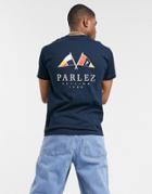 Parlez Solent Back Print T-shirt In Navy