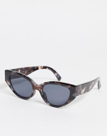 Asos Design Cat Eye Sunglasses In Gray Tort - Gray-grey
