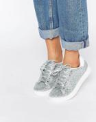 Truffle Glitter Sneaker Sneaker - Silver