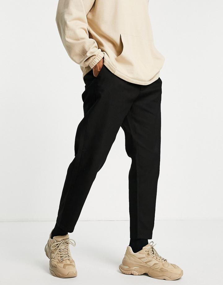Pull & Bear Balloon Pants In Black