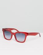 Raen Square Sunglasses - Red