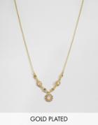 Pilgrim Multi Flower Gold Plated Necklace - Gold
