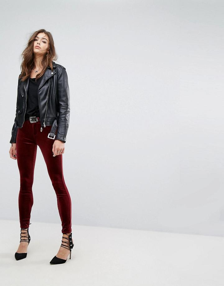 Blank Nyc Velvet Pants - Red