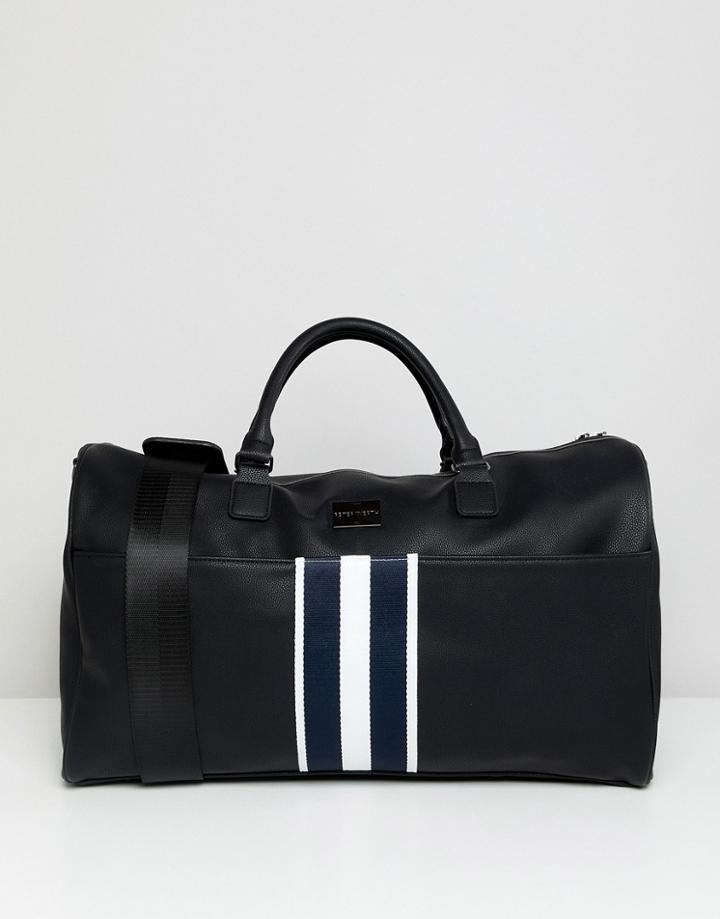 Peter Werth Stripe Webbing Carryall In Black - Black