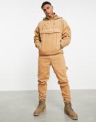 Karl Kani Retro Cord Windbreaker Jacket In Sand-neutral