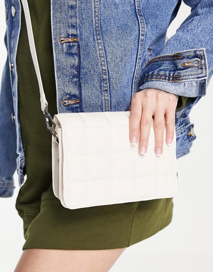 Svnx Padded Crossbody Bag In Off White