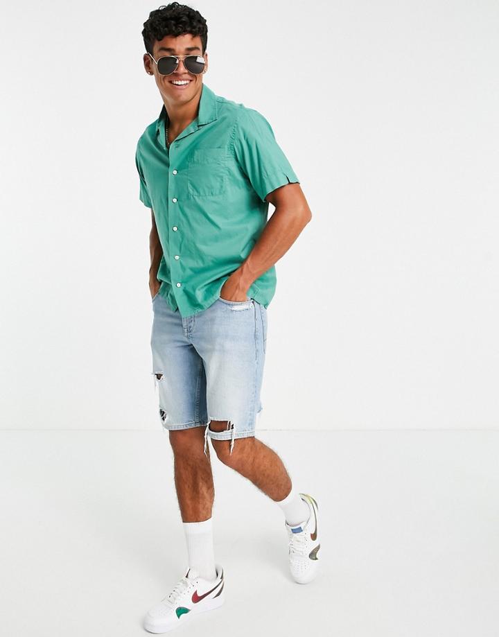 Polo Ralph Lauren Player Logo Short Sleeve Resort Shirt In Green