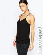 New Look Petite Double Strap Cami - Black