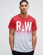 G-star Wendor Raw Dip Dye T-shirt - Red