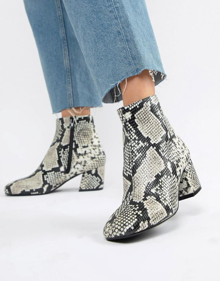 Aldo Piella Snake Print Boots-multi