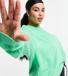 Asos Design Curve Organic Cotton Oversized Sweatshirt In Apple-green