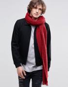 Scotch And Soda Boucle Scarf - Red