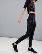 Asos 4505 Seamless Yoga Legging With Sparkly Star Pattern - Multi