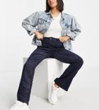 Only Exclusive Cord Flare Pant In Navy
