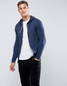 Celio Knitted Hoodie In Navy - Navy