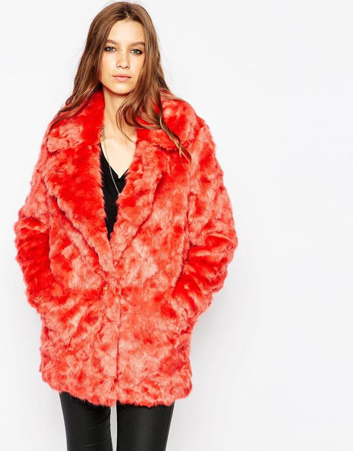 Urbancode Soft Faux Fur Coat - Tobasco
