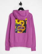 Nike Statement Hbr Back Graphic Print Fleece Hoodie In Purple