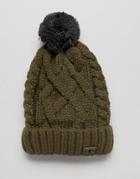 Diesel Knitted Wool Bobble Beanie - Green