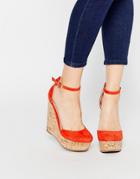 Asos Oval Wedges - Red