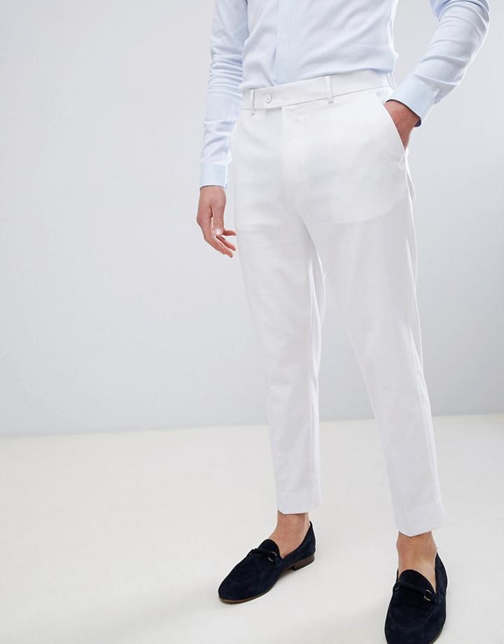 Asos Design Tapered Smart Pants In White - White