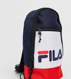 Fila Marlin Single Strap Backpack In Navy White And Red - Multi