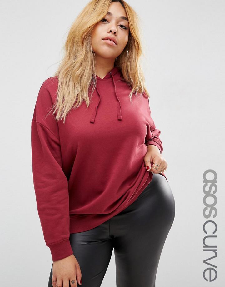 Asos Curve Ultimate Pullover Hoodie - Purple
