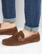 Red Tape Loafers In Brown Suede - Brown