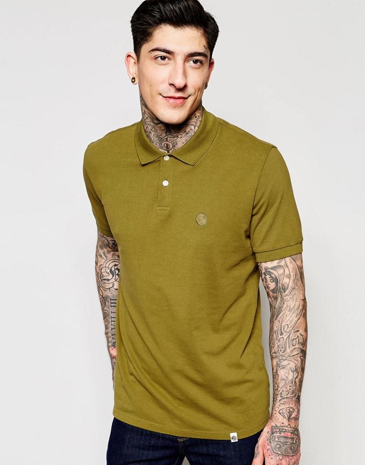 Pretty Green Polo Shirt In Khaki - Khaki